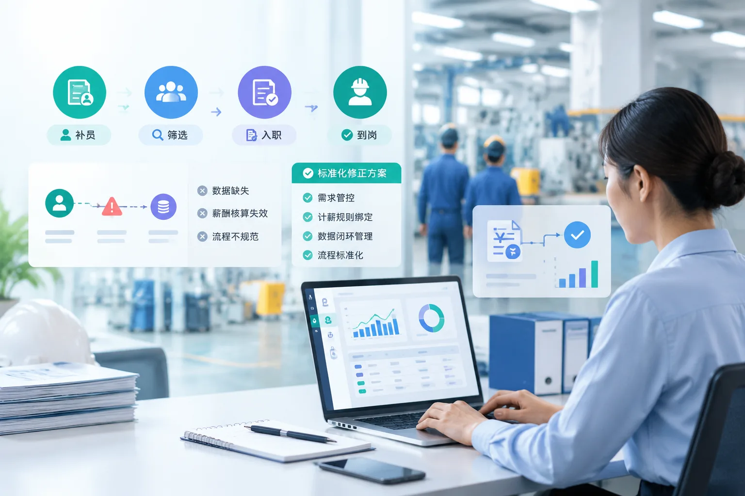 制造业招聘管理常见断点：薪酬核算失效原因与流程标准化修正文章封面